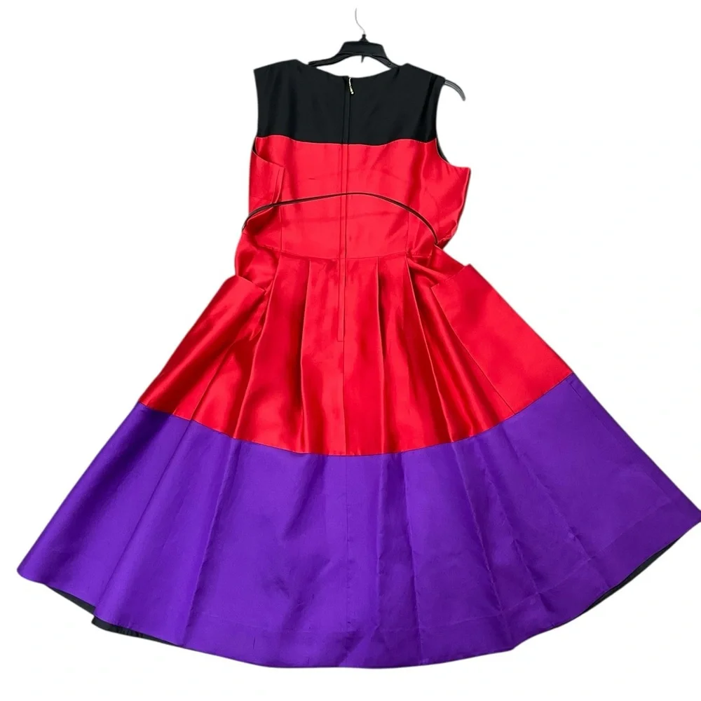 NWT Kate Spade Fit and Flare Colorblock Dress Sz 14 Zahara in play the wild card